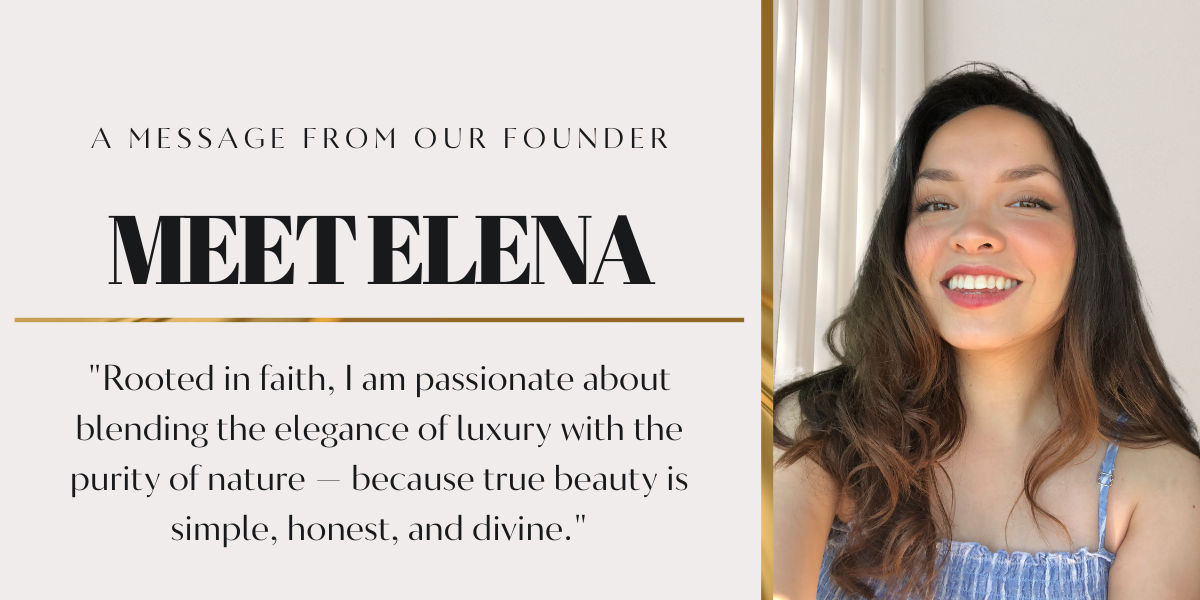 Meet Elena – Founder and CEO of Aegean Olive. A portrait of Elena, the visionary behind Aegean Olive, embodying luxury, natural beauty, and authenticity.